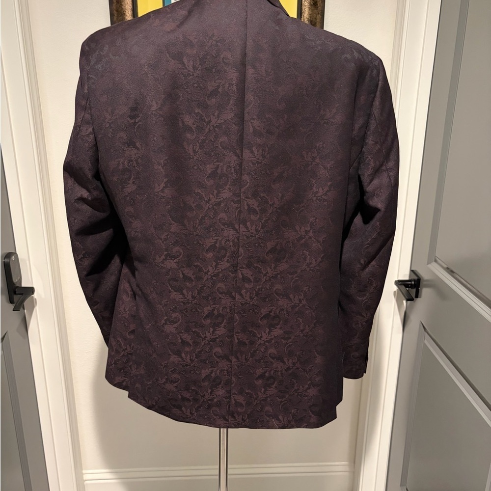 Alfani Men's Burgundy Purple Blazer Slim Fit NWOT - Picture 3 of 5